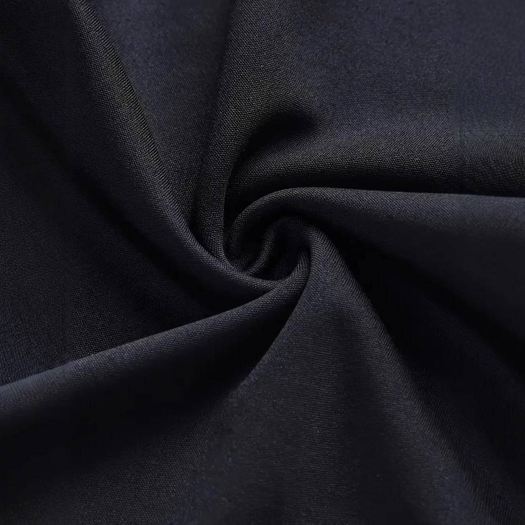 Close-up of polyester fabric used in European American solid work pants, showcasing smooth texture and durable quality for everyday wear.