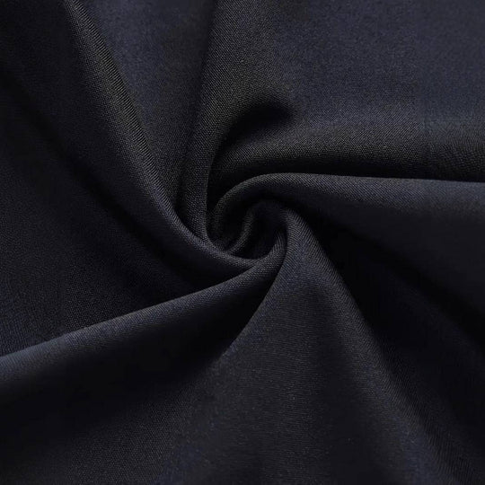 Close-up of polyester fabric used in European American solid work pants, showcasing smooth texture and durable quality for everyday wear.