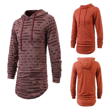 NexaNova Versatile Mid Length Hooded Sports Long Sleeve Tee For Athleisure And Everyday Comfort
