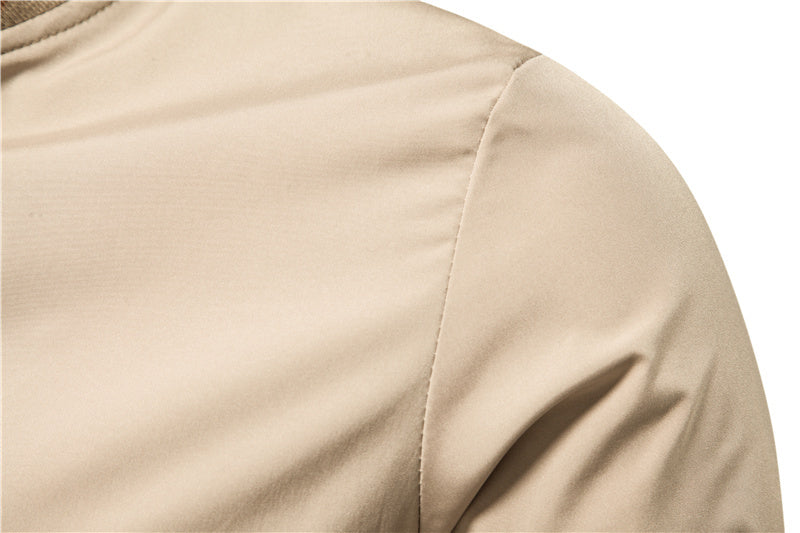 Men's Striped Zip Up Jacket With Pockets Casual Outerwear For Spring And Fall Sports Baseball Style